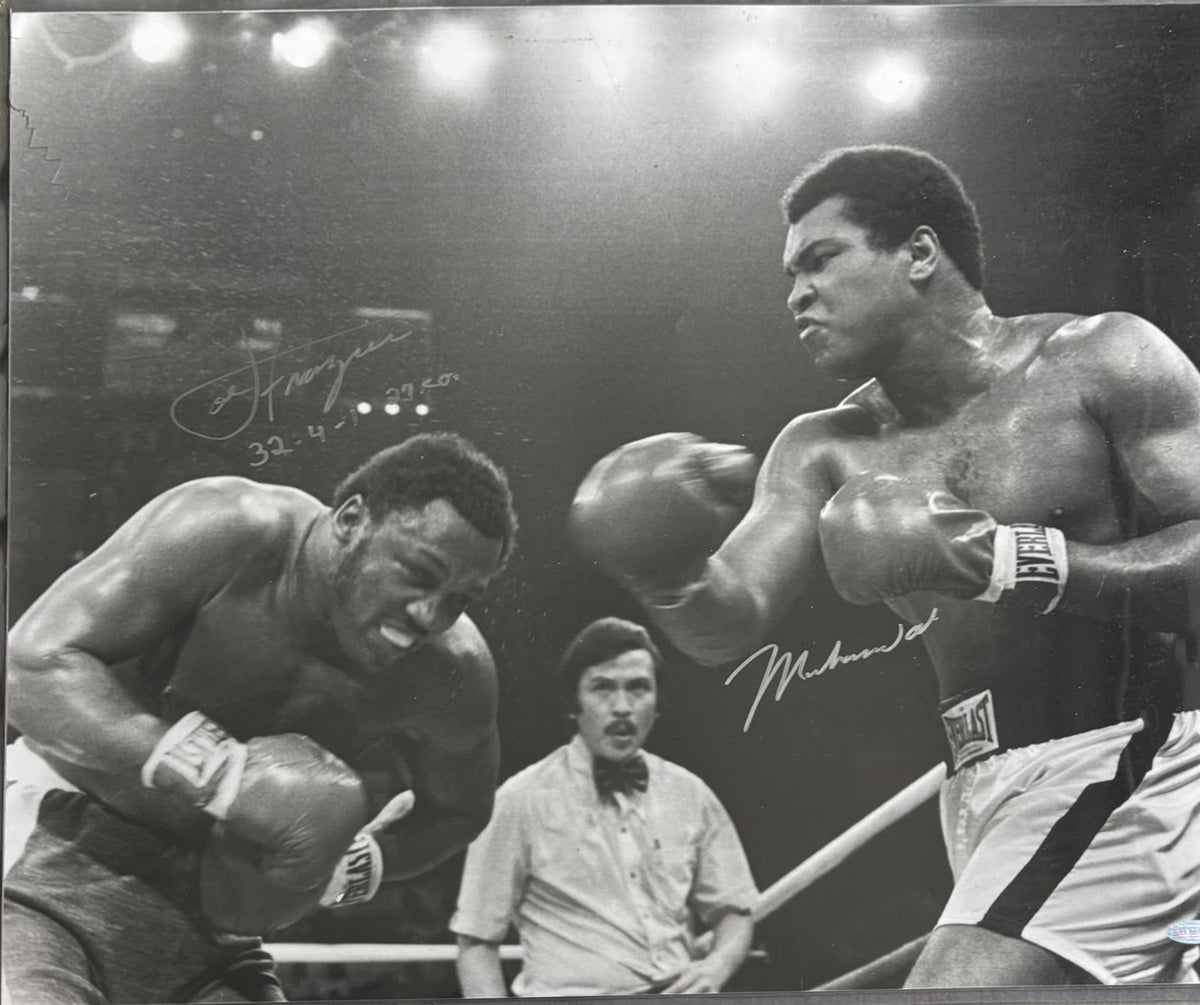Thrilla in Manila 1975 16x20 Photo – Signed by Muhammad Ali & Joe Frazier