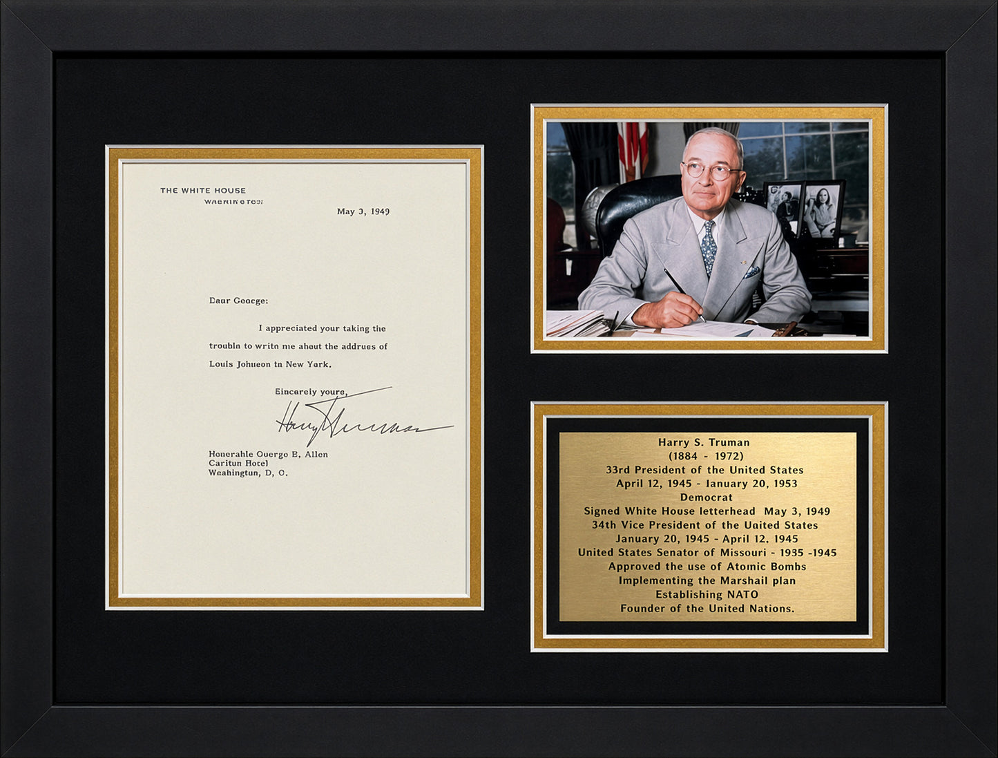 Harry Truman Letter
