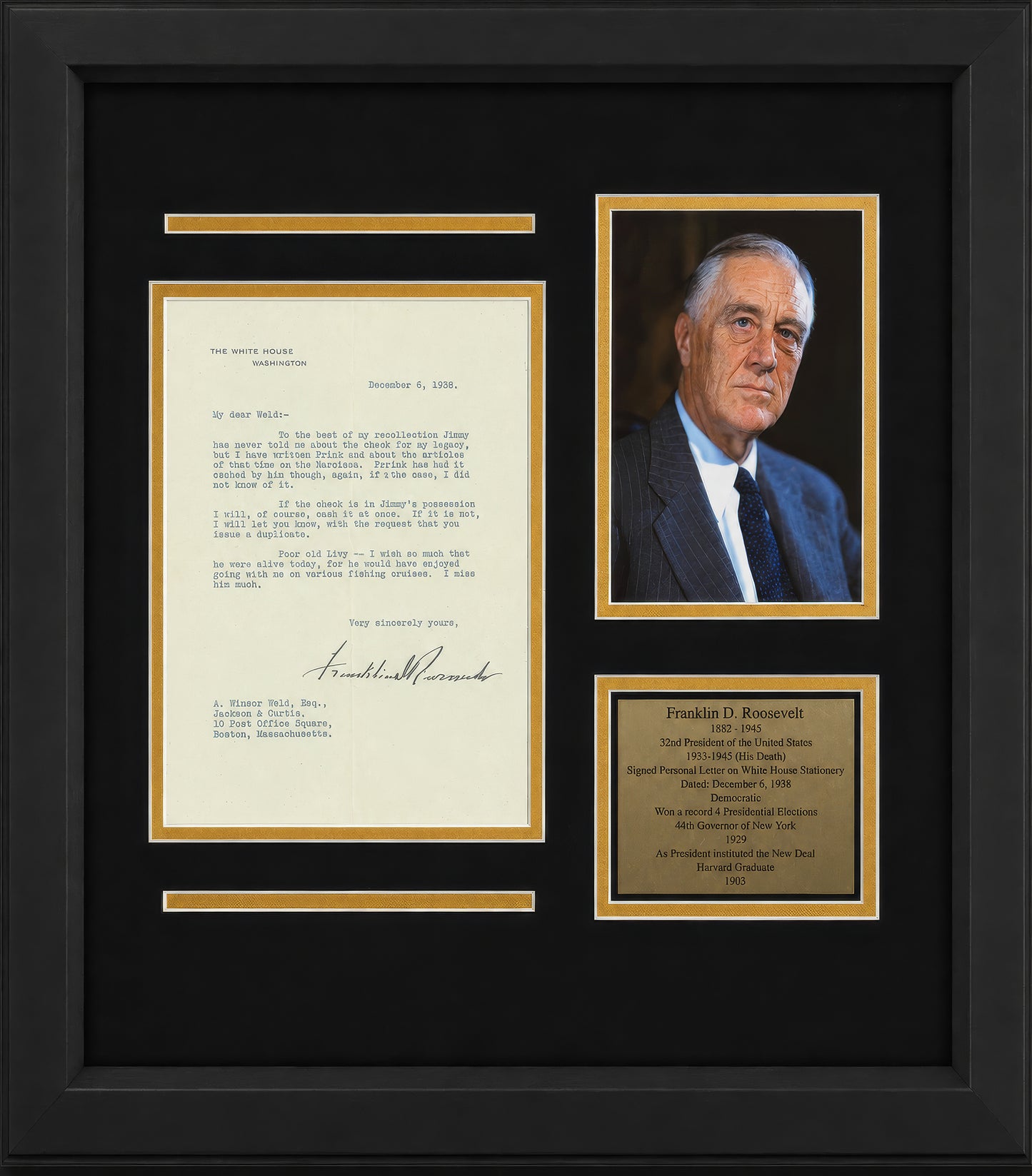 Franklin Roosevelt Letter